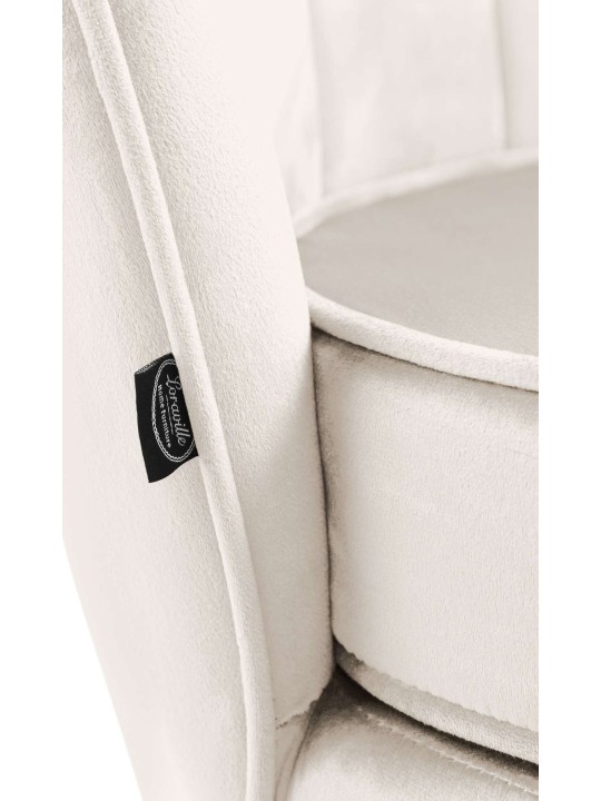 Stol Rosita fløjl, creme