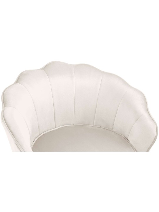 Stol Rosita fløjl, creme