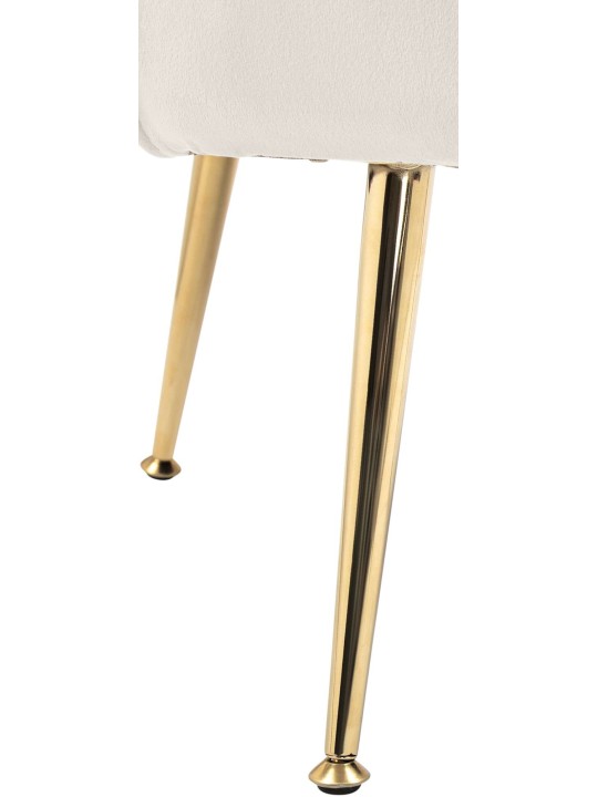 Stol Rosita fløjl, creme