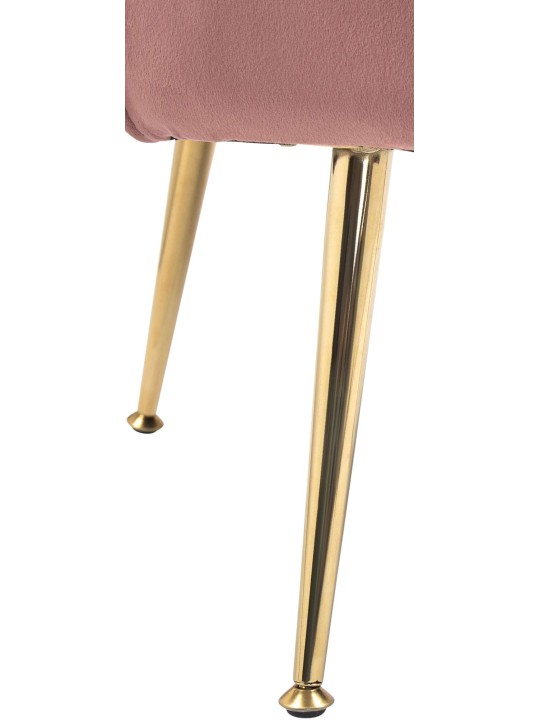 Stol Rosita fløjl, lyserød