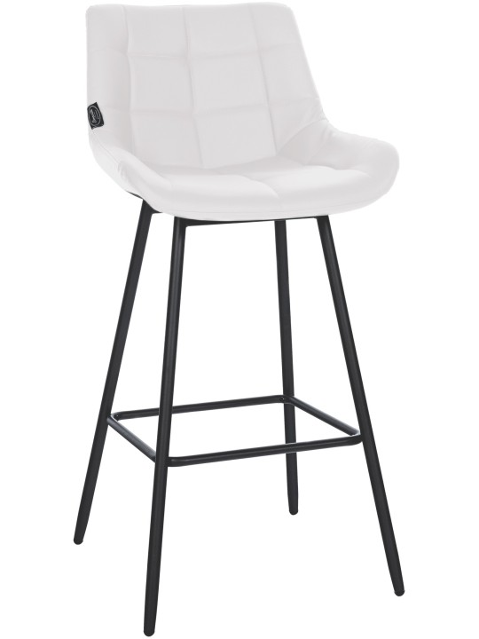 Barstol Weston imiteret læder, hvid