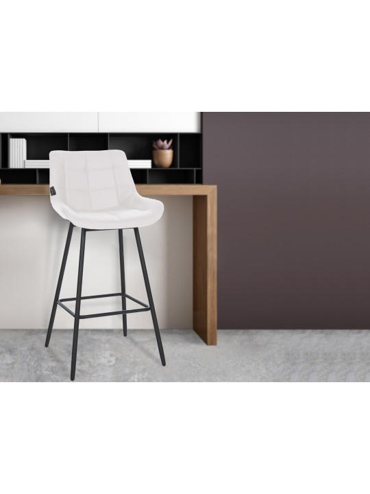 Barstol Weston imiteret læder, hvid