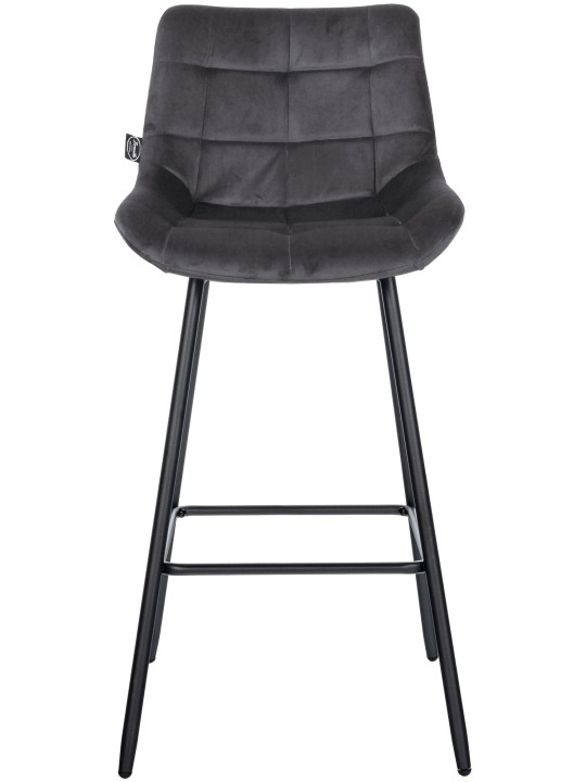 Barstol Weston velvet, mørkegrå