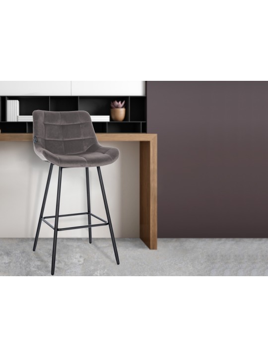 Barstol Weston velvet, grå