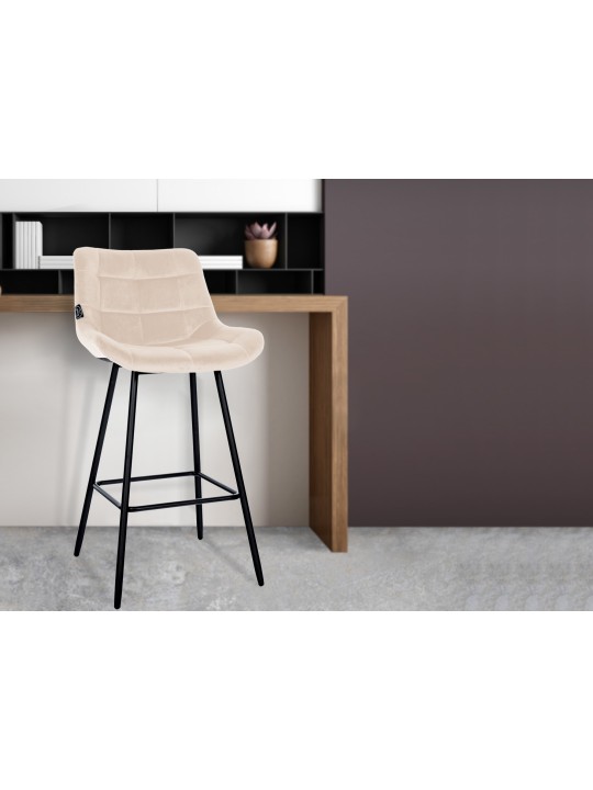 Barstol Weston velvet, creme