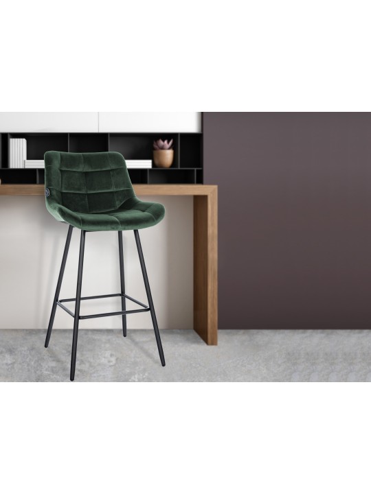 Barstol Weston velvet, mørkegrøn Barstol Weston velvet, mørkegrøn