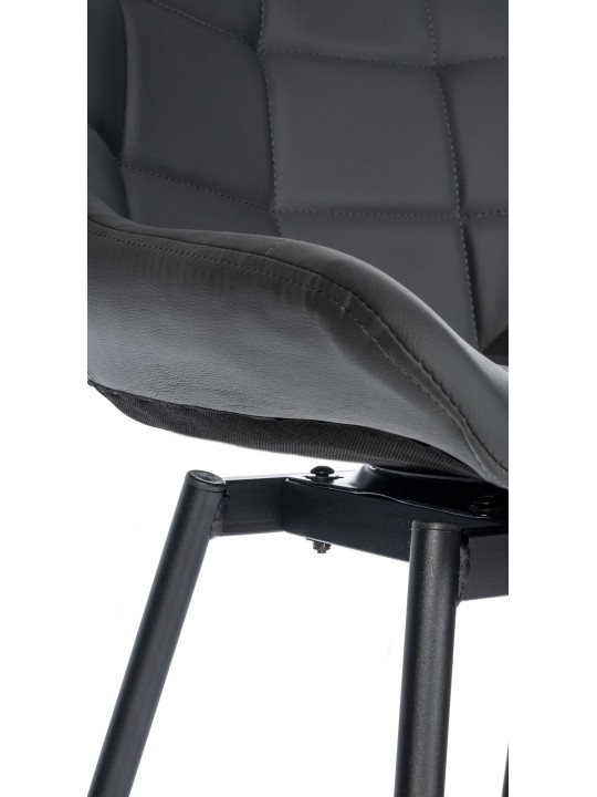 Weston drejelig barstol imiteret læder, grå