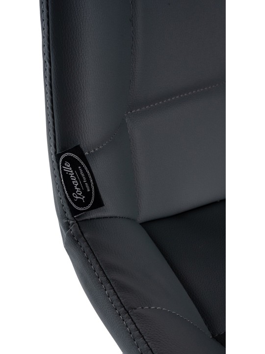 Weston drejelig barstol imiteret læder, grå