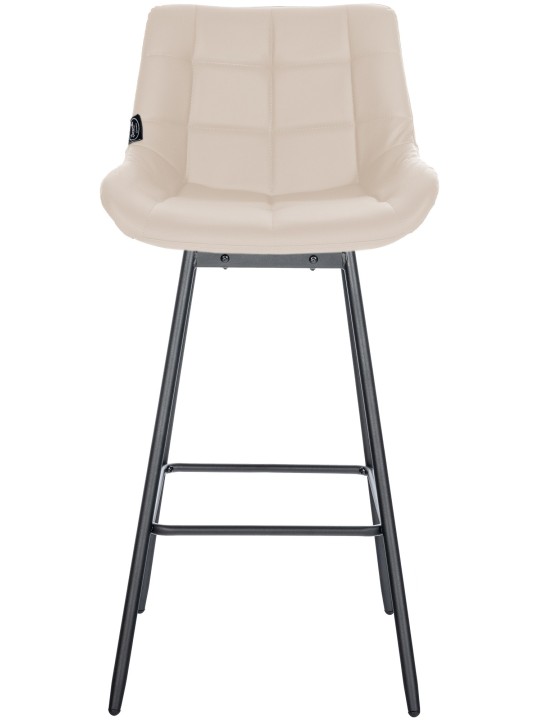 Weston drejelig barstol imiteret læder, creme