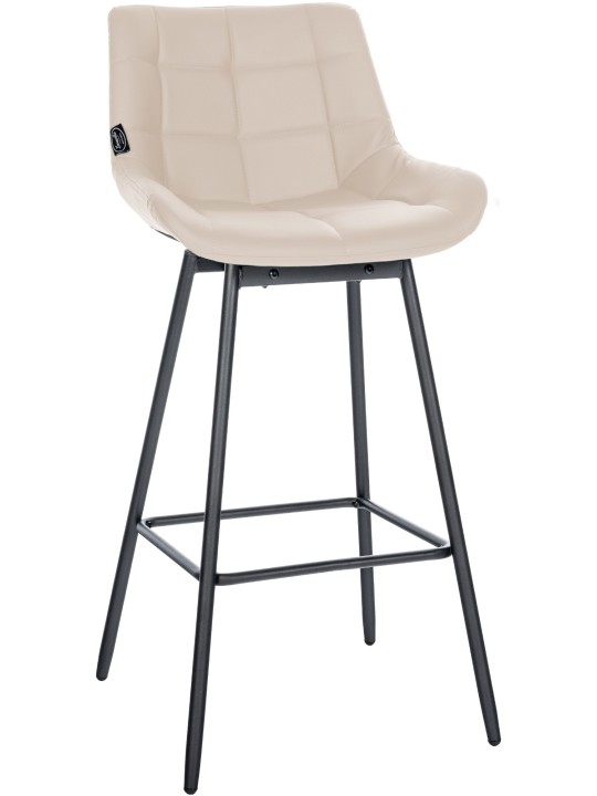 Weston drejelig barstol imiteret læder, creme