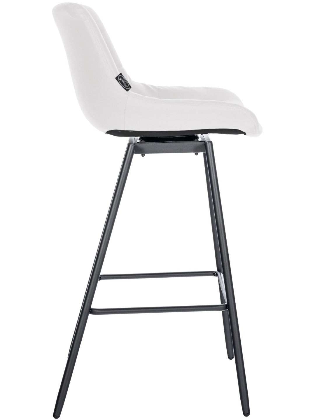 Weston drejelig barstol imiteret læder, hvid