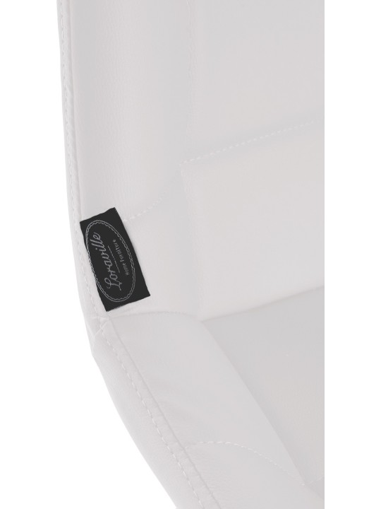 Weston drejelig barstol imiteret læder, hvid