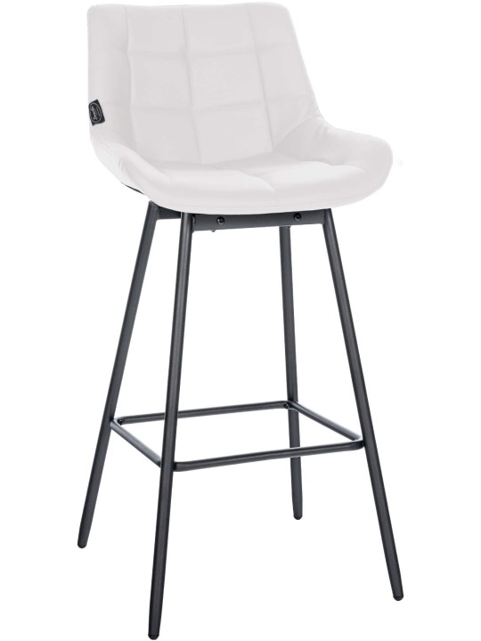 Weston drejelig barstol imiteret læder, hvid