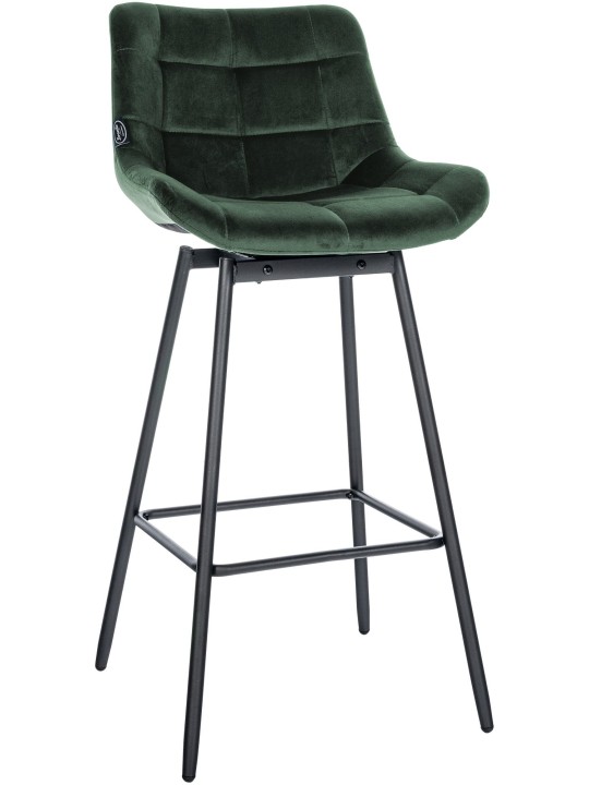 Weston Swivel Bar Stool Velvet, mørkegrøn Weston Swivel Bar Stool Velvet, mørkegrøn