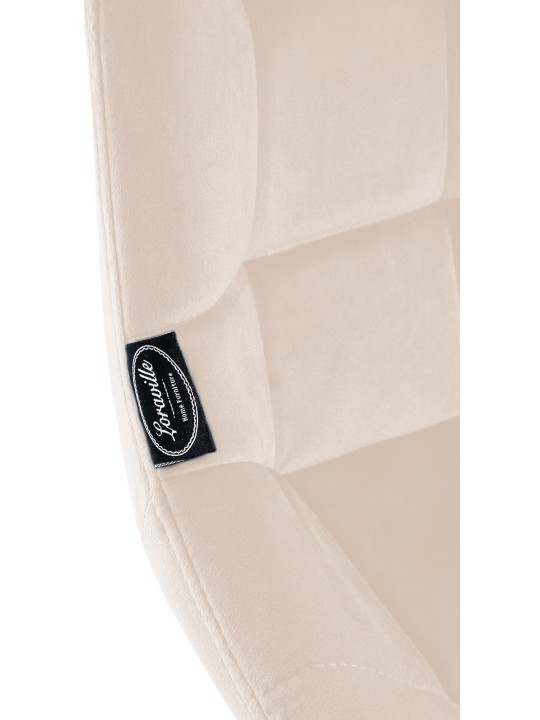 Weston Swivel Bar Stool Velvet, creme