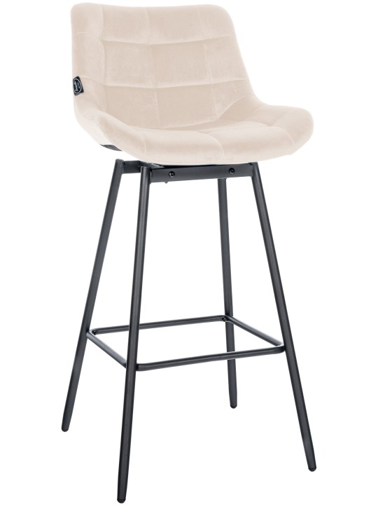 Weston Swivel Bar Stool Velvet, creme