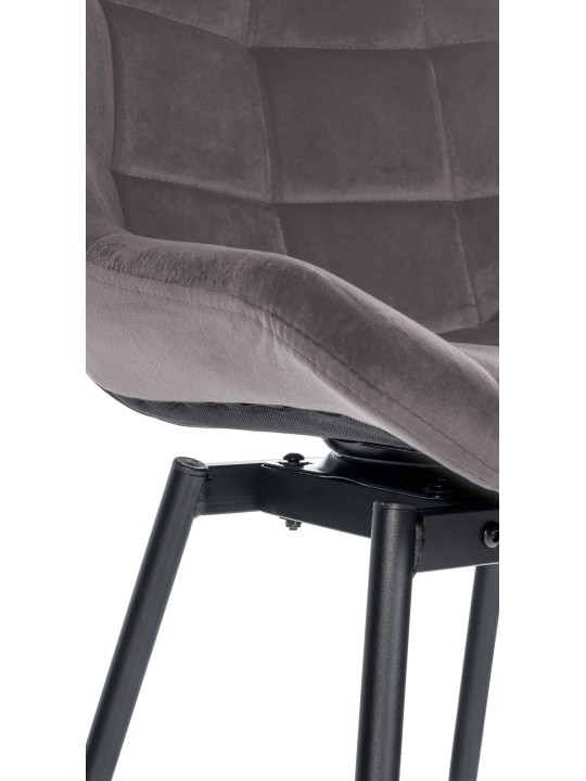 Weston Swivel Bar Stool Velvet, grå Weston Swivel Bar Stool Velvet, grå