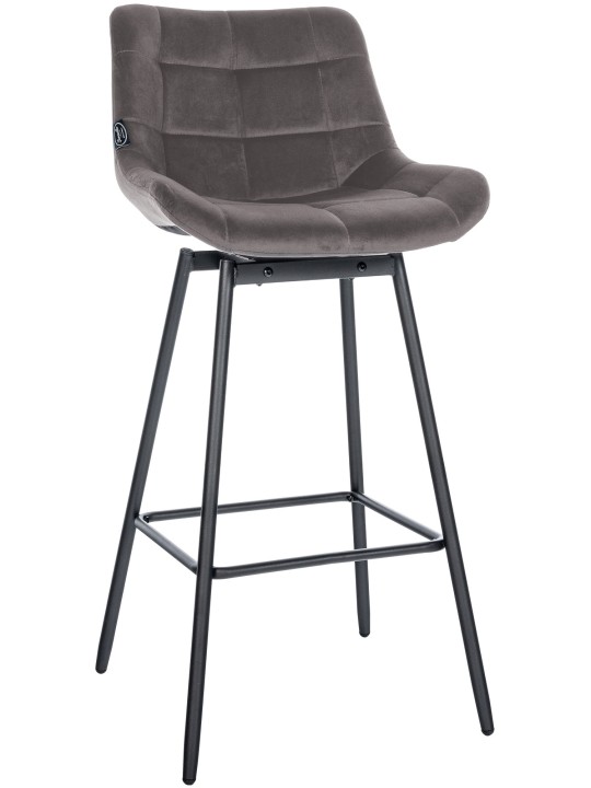Weston Swivel Bar Stool Velvet, grå Weston Swivel Bar Stool Velvet, grå