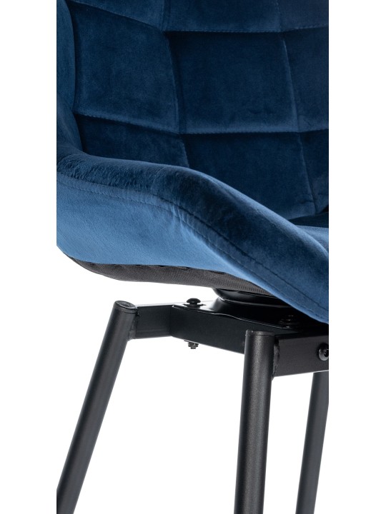 Weston Swivel Bar Stool Velvet, blå