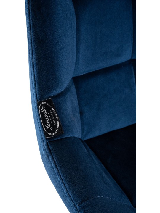 Weston Swivel Bar Stool Velvet, blå