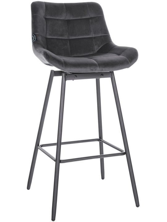 Weston Swivel Bar Stool Velvet, mørkegrå Weston Swivel Bar Stool Velvet, mørkegrå
