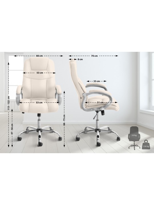 Kontorstol BIG Apollo, creme