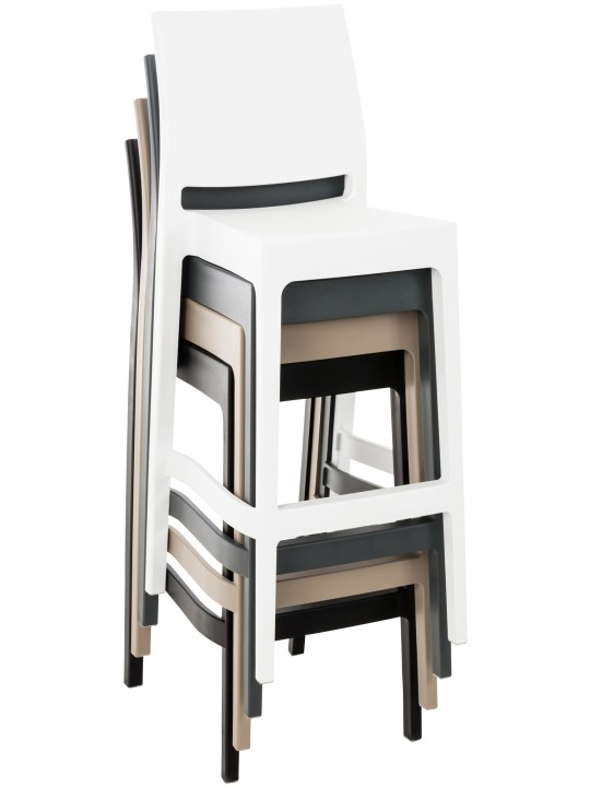 Sæt med 2 barstole Maya, hvid Sæt med 2 barstole Maya, hvid