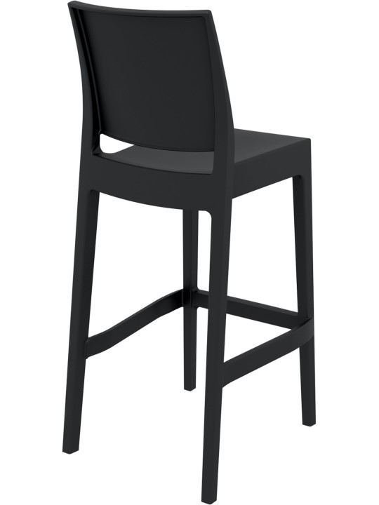 Sæt med 2 barstole Maya, sort