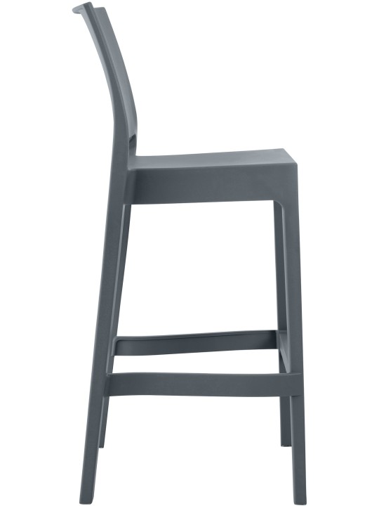 Sæt med 2 barstole Maya, mørkegrå