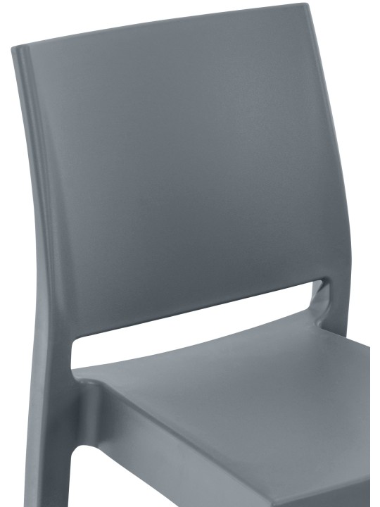 Sæt med 2 barstole Maya, mørkegrå