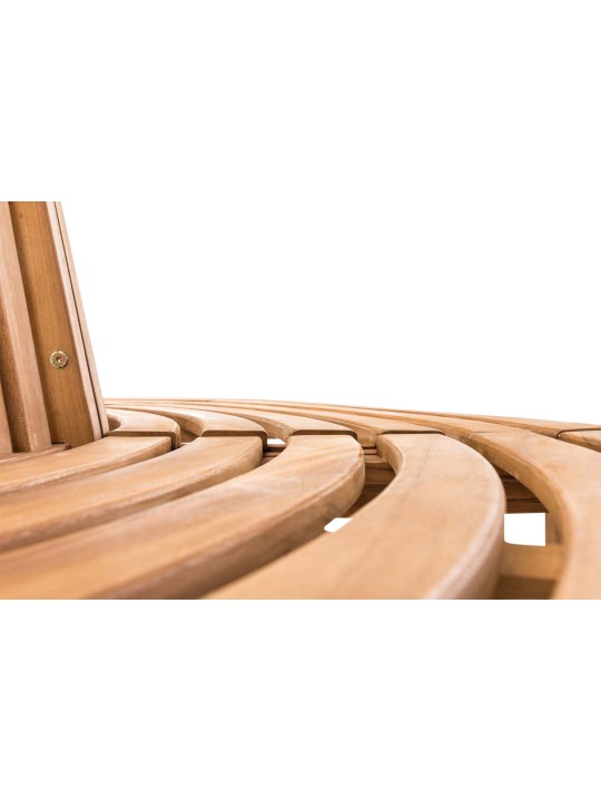 Leming træ bænk halvrund 200 cm, teak
