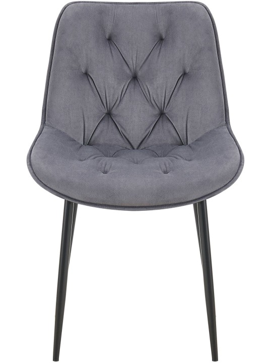 Wallace spisestuestol i fløjl, mørkegrå