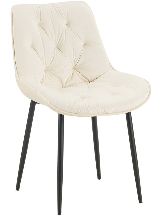 Wallace spisestuestol i fløjl, creme Wallace spisestuestol i fløjl, creme