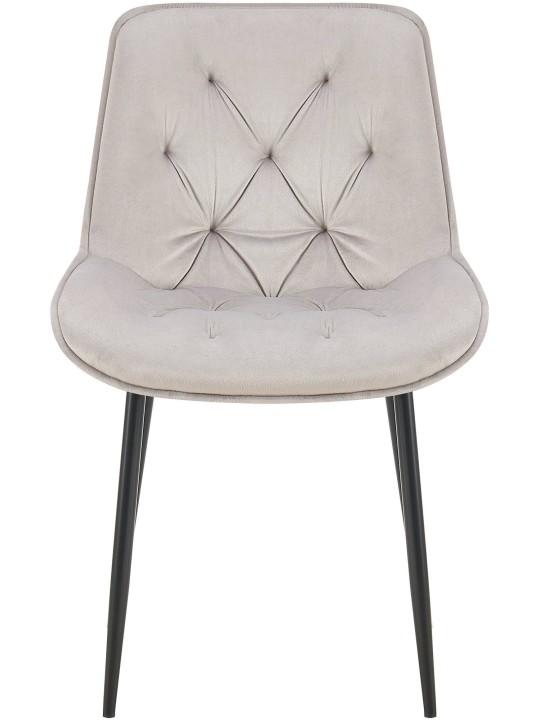 Wallace spisestuestol i fløjl, grå