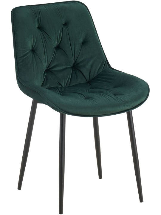 Wallace spisestuestol i fløjl, grøn Wallace spisestuestol i fløjl, grøn