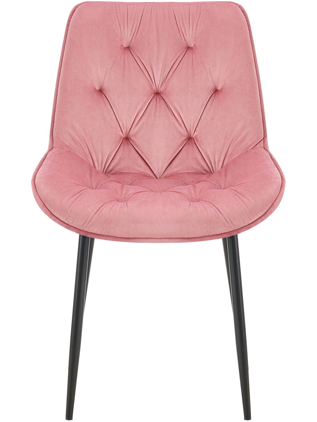 Wallace spisestuestol i fløjl, lyserød