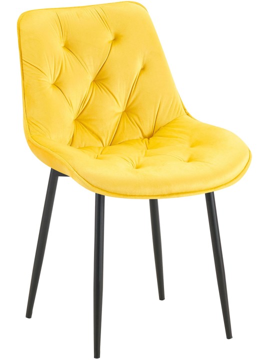Wallace spisestuestol i fløjl, gul Wallace spisestuestol i fløjl, gul