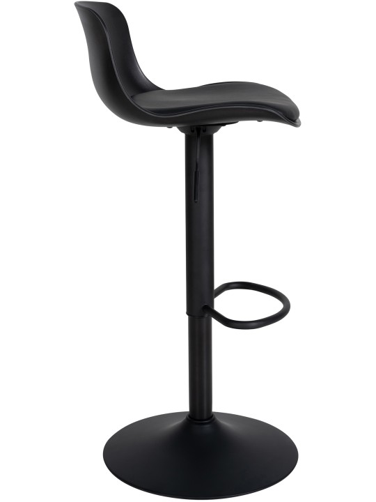 Sæt med 4 barstole Almada imiteret læder, sort