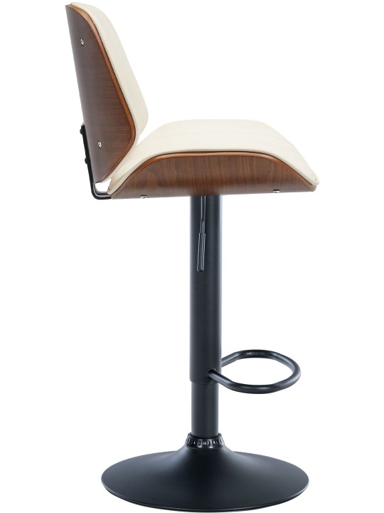 Sæt med 2 barstole Nova imiteret læder, valnød/creme Sæt med 2 barstole Nova imiteret læder, valnød/creme