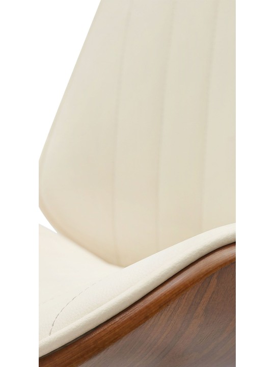 Sæt med 2 barstole Nova imiteret læder, valnød/creme Sæt med 2 barstole Nova imiteret læder, valnød/creme