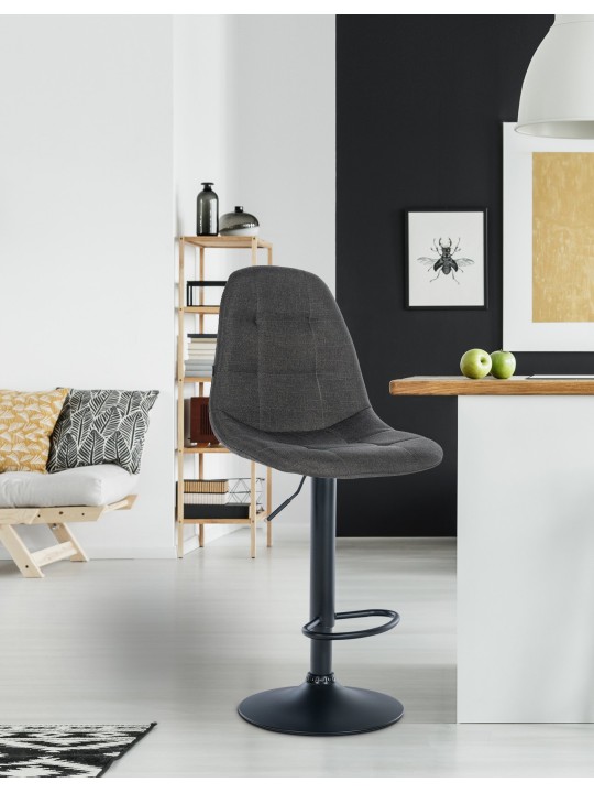 Barstol Elmore stof B, mørkegrå