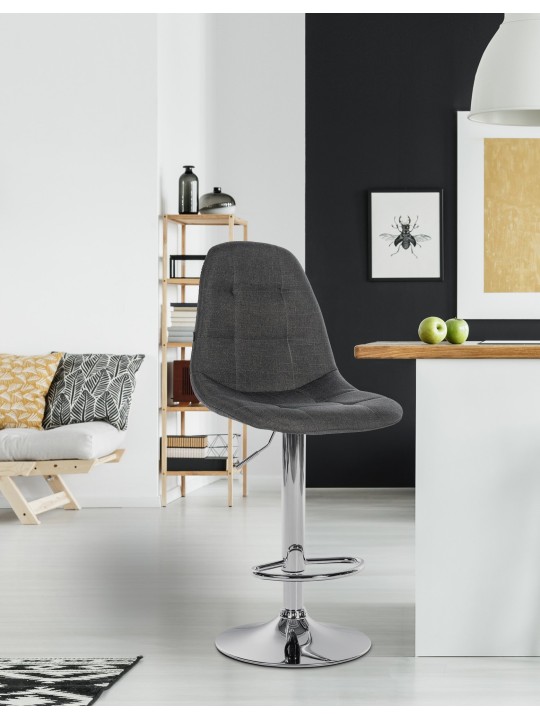 Barstol Elmore stof C, mørkegrå