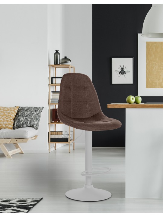Barstol Elmore stof W, brun