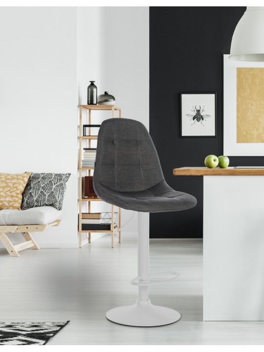 Barstol Elmore stof W, mørkegrå