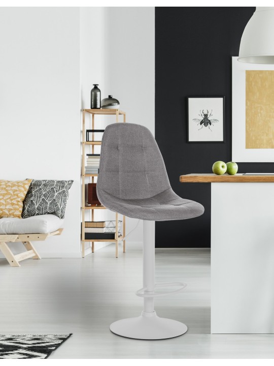 Barstol Elmore stof W, grå