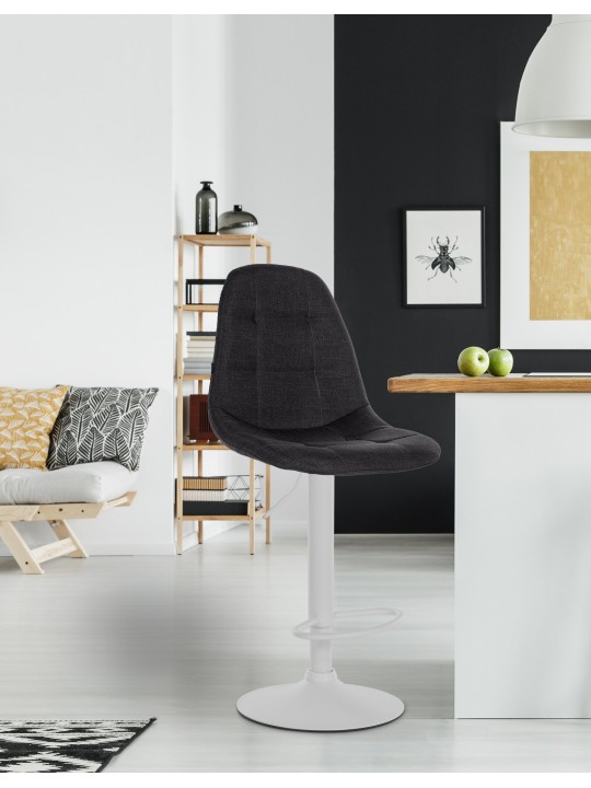 Barstol Elmore stof W, sort