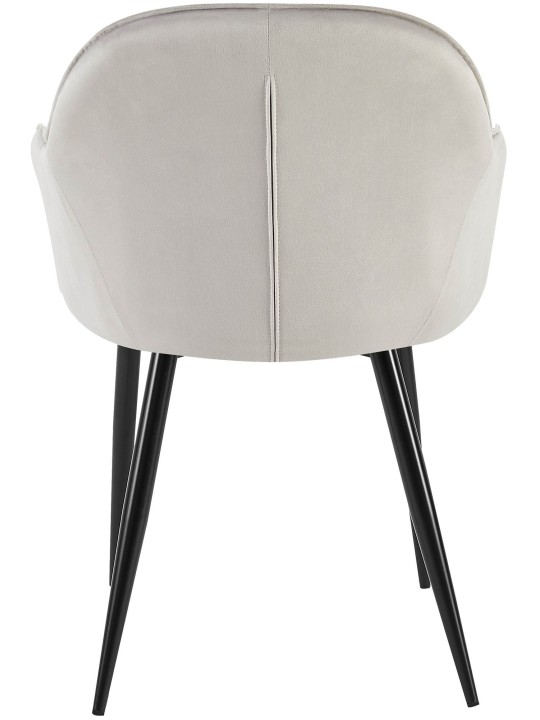 Sæt med 2 spisestuestole Boise velvet, grå