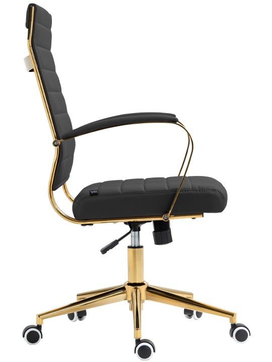 Kontorstol Havana imiteret læder, sort