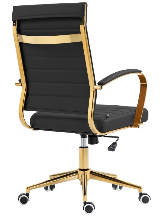 Kontorstol Havana imiteret læder, sort