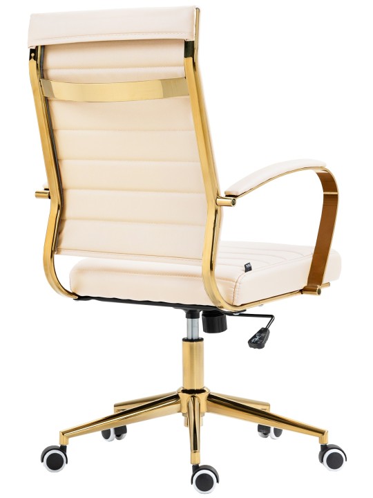 Kontorstol Havana imiteret læder, creme